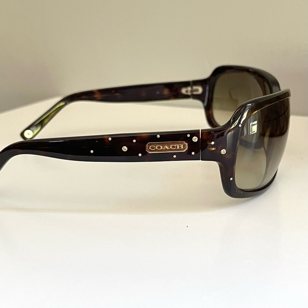 Coach Samantha S425 Tortoise Green Sunglasses - Picture 5 of 11